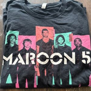 American Apparel Black Maroon 5 Graphic Tee